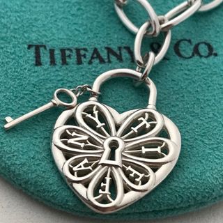 ティファニー(Tiffany & Co.)のTIFFANY フィリグリー ハート キー ブレスレット希少美品(ブレスレット/バングル)