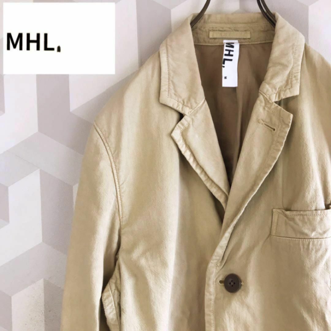 MHL. - 【MHL.】M 背抜き コットンワークジャケット ベージュ