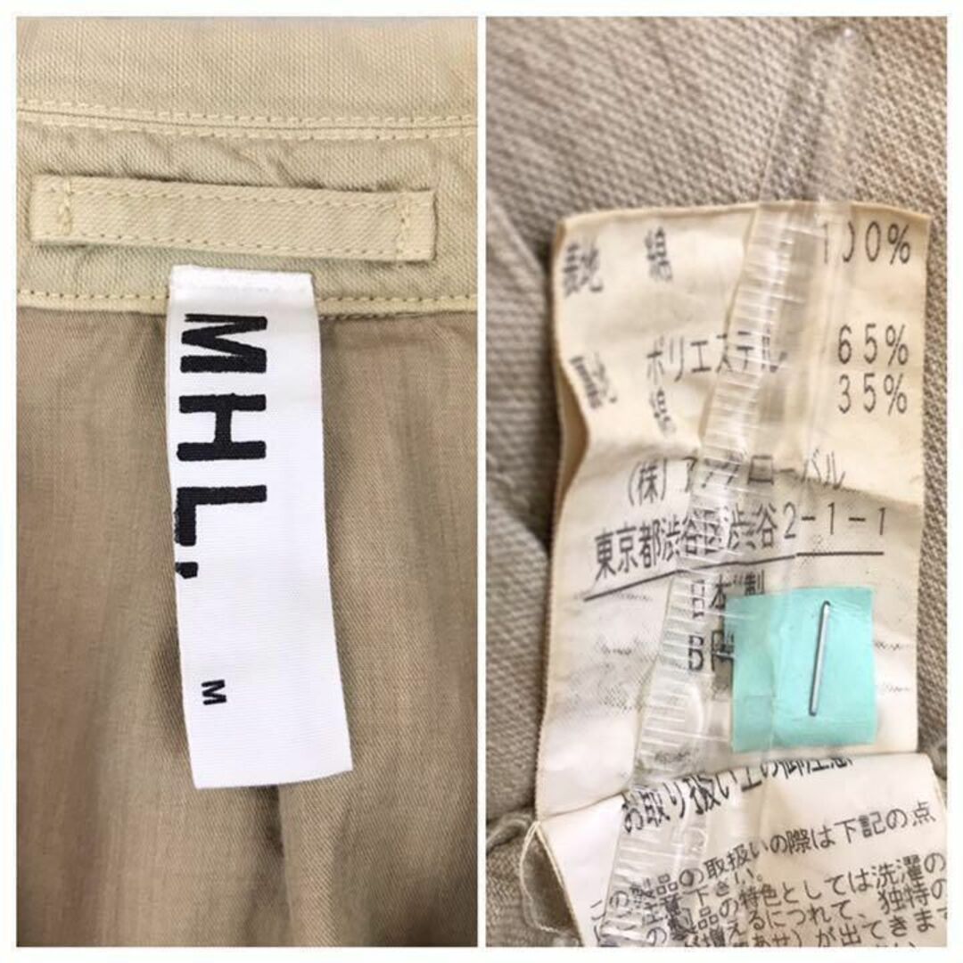 MHL. - 【MHL.】M 背抜き コットンワークジャケット ベージュ