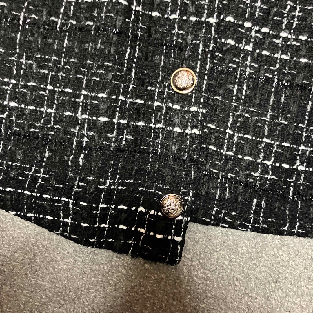 最終値下げ　S ツイード　ボタン　ミニスカート　秋冬 レディースのスカート(ミニスカート)の商品写真