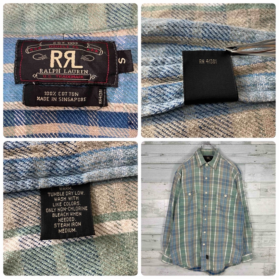 RRL チェック柄ネルシャツ