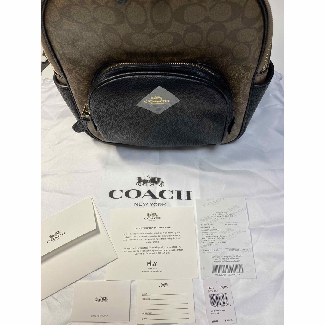 新品　COACH  リュック　バックパック