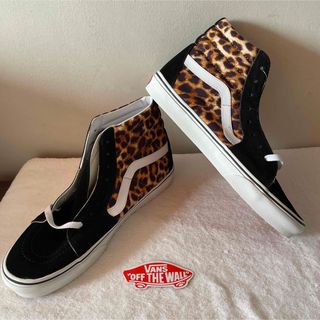 【レア】VANS バンズ スニーカー 24.5cm ブラック×レオパ柄