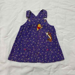 【専用】vintage 古着 プーさん ワッペン 花柄 ジャンパースカート(ワンピース)