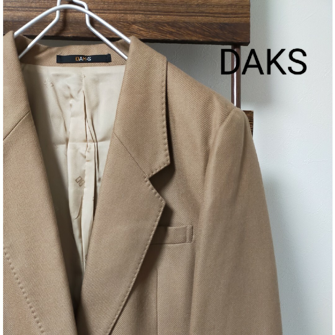 DAKS - DAKS ダックス カシミア混ウールジャケット ワンボタン 裏地総