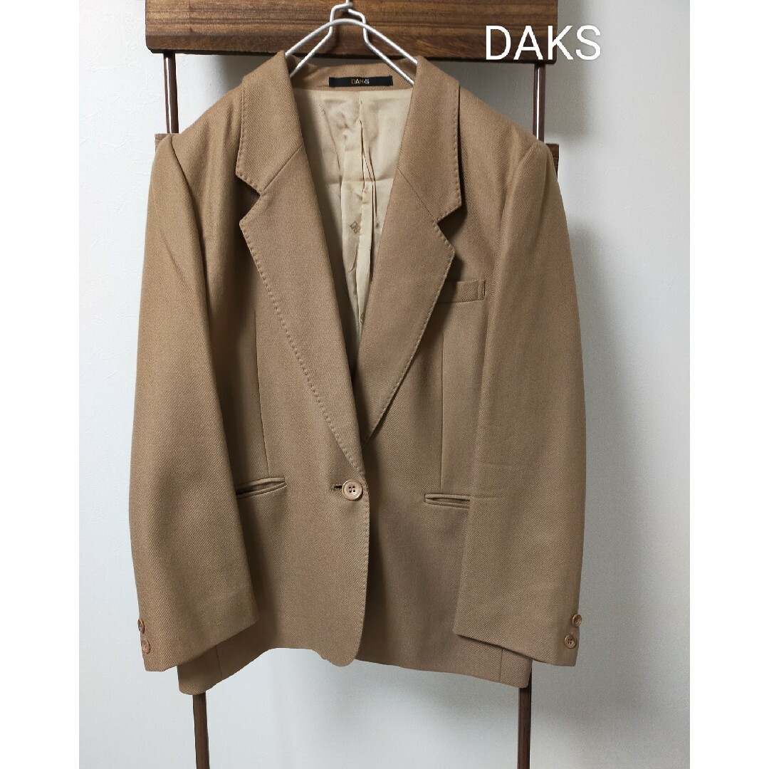 DAKS - DAKS ダックス カシミア混ウールジャケット ワンボタン 裏地総