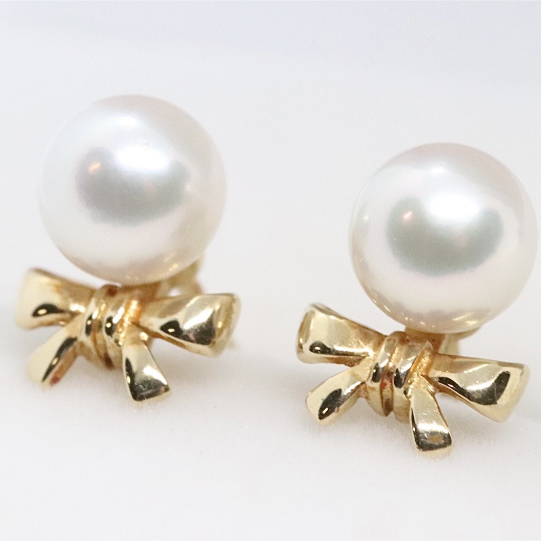 MIKIMOTO(ミキモト)のミキモト リボン ピアス k18 あこやパール レディースのアクセサリー(ピアス)の商品写真