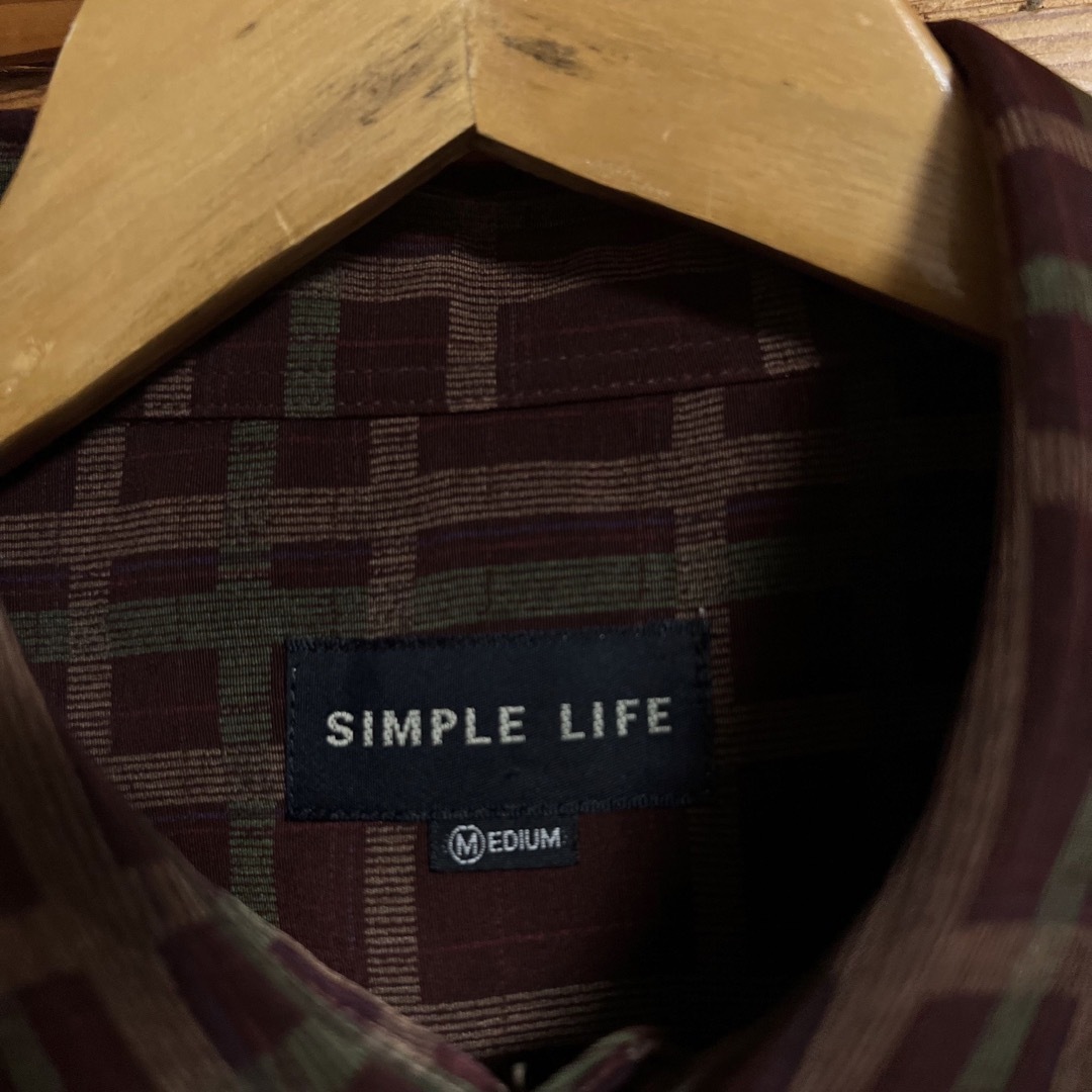 SIMPLE LIFE(シンプルライフ)のシンプルライフ　チェック　シャツ　medium メンズのトップス(シャツ)の商品写真