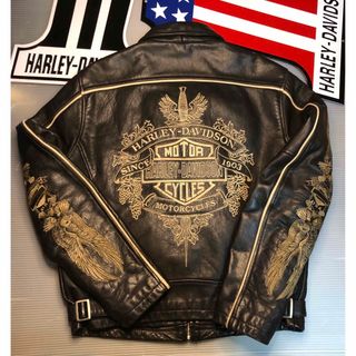 Harley Davidson - ハーレーダビッドソン USA古着 派手 レザー