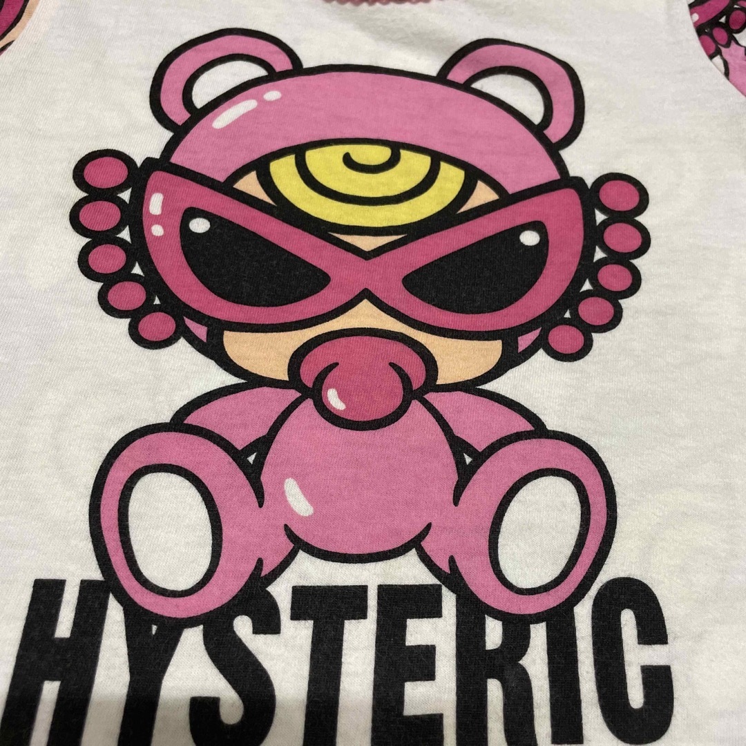 HYSTERIC MINI(ヒステリックミニ)の値下げ🩷ピンク テディ tee(80)➰🎀🤍 キッズ/ベビー/マタニティのキッズ服女の子用(90cm~)(Tシャツ/カットソー)の商品写真