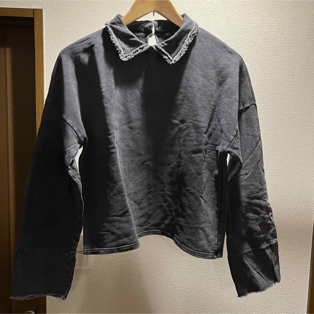 ZARA(ザラ)のZARA ビジュー トップス レディースのトップス(カットソー(長袖/七分))の商品写真