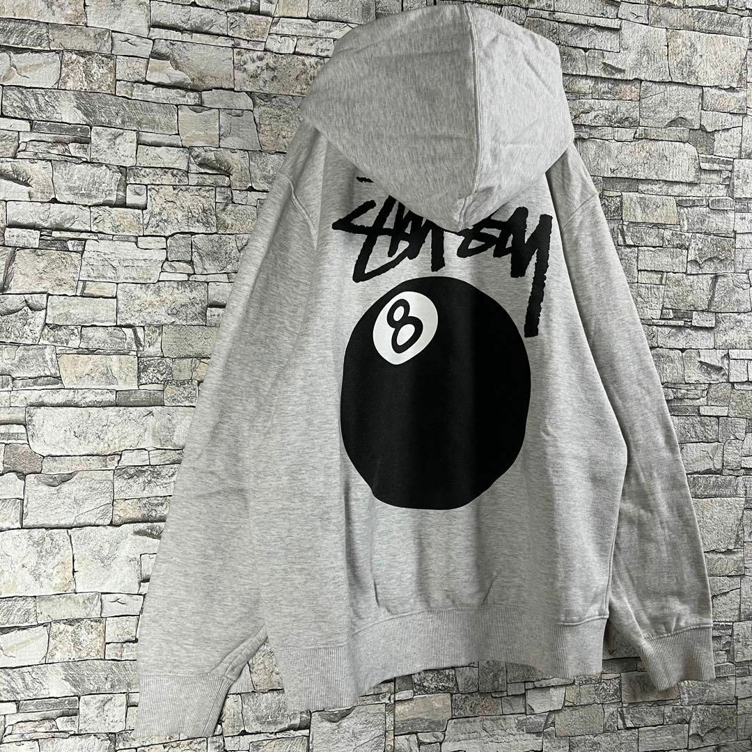 超絶人気モデル】STUUSY 8ボール パーカー 即完モデル デカロゴ,-