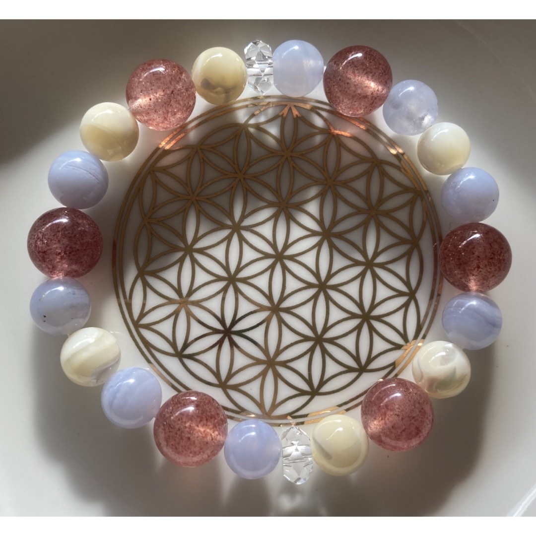 ハンドメイド ✧ストロベリークォーツ・マザーオブパールなどの