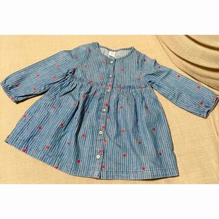 ベビーギャップ(babyGAP)のワンピース　ベビーギャップ　90 デニム　幼児(ワンピース)