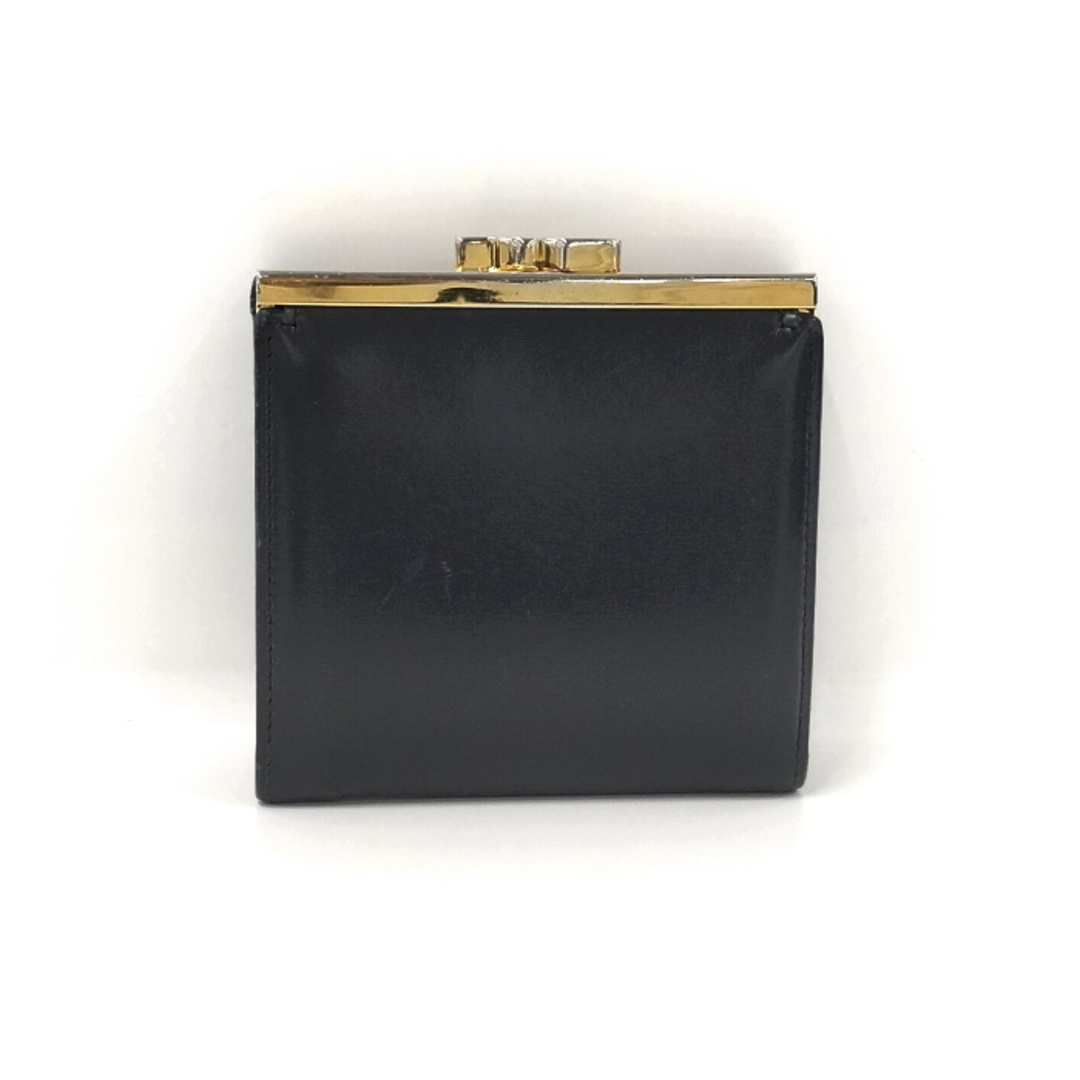 Cartier 三つ折り財布 サファイアライン がま口 レザー ネイビー Cartier 三つ折り財布 サファイアライン がま口 レザー ネイビー