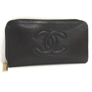 CHANEL - CHANEL ラウンドファスナー 長財布 ココマーク レザー