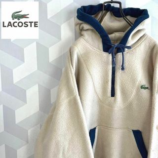 ラコステ(LACOSTE)の【レア】90s ラコステ 文字ワニハーフジップ ポーラテックフリースプルオーバー(ブルゾン)