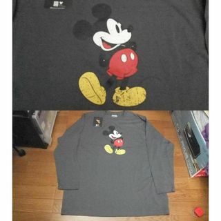 ディズニー(Disney)の新品 ディズニー ミッキー コラボ ワークマン ロング Tシャツ ロンT 3L(Tシャツ/カットソー(七分/長袖))