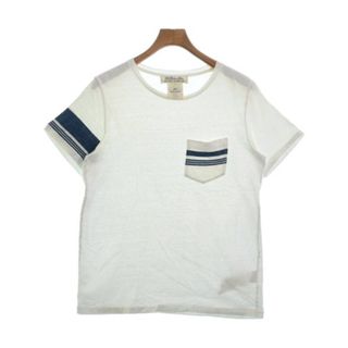 レミレリーフ(REMI RELIEF)のREMI RELIEF レミレリーフ Tシャツ・カットソー M 白x紺 【古着】【中古】(Tシャツ/カットソー(半袖/袖なし))