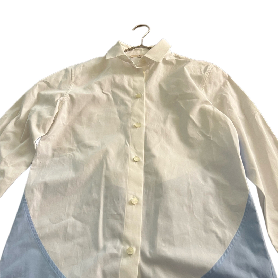 【美品】CELINE セリーヌ　バイカラー　フィービー　シャツ　サイズ34シャツ/ブラウス(長袖/七分)