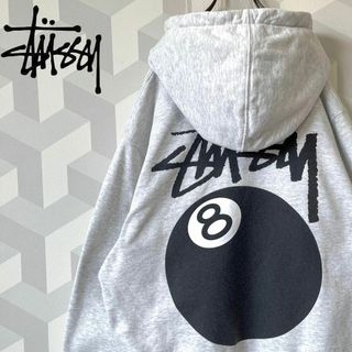 ステューシー(STUSSY)の【レア】stussy 8ボール バックプリント スウェットパーカー ステューシー(パーカー)