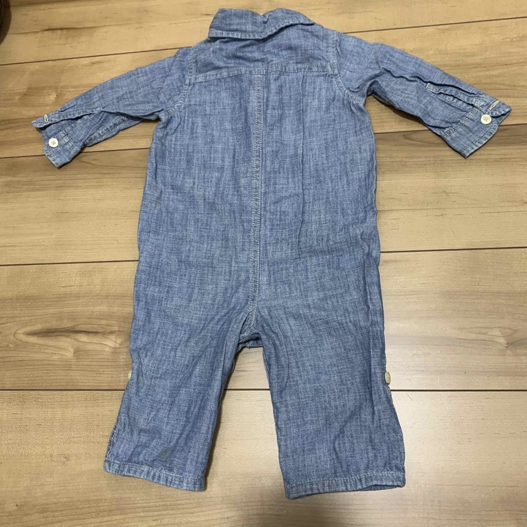 babyGAP(ベビーギャップ)のベビーギャップ　gap 長袖　ロンパース  カバーオール　デニム　70cm キッズ/ベビー/マタニティのベビー服(~85cm)(カバーオール)の商品写真