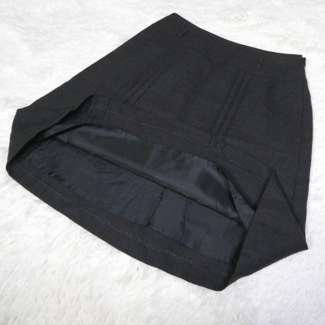 SunaUna(スーナウーナ)のSunaUna レディース スカート ひざ丈 ダークグレー 日本製 M レディースのスカート(ひざ丈スカート)の商品写真