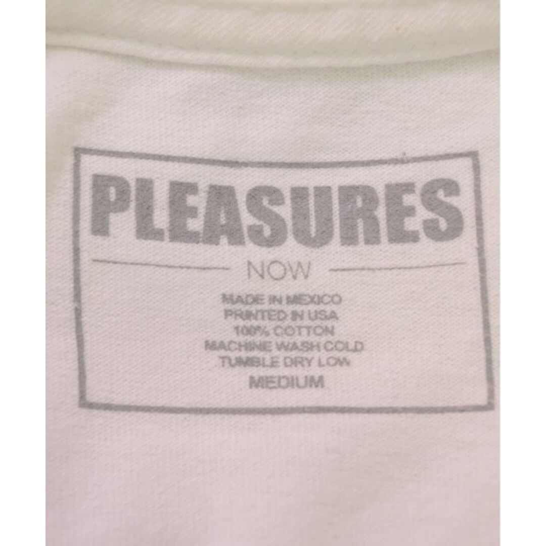 PLEASURES(プレジャー)のPLEASURES プレジャーズ Tシャツ・カットソー M 白 【古着】【中古】 メンズのトップス(Tシャツ/カットソー(半袖/袖なし))の商品写真