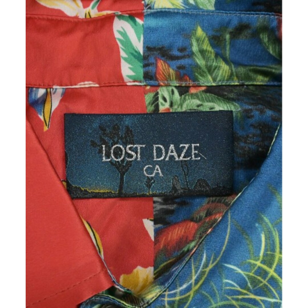 LOST DAZE ロストデイズ カジュアルシャツ L 赤x青x緑等(総柄)