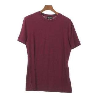 ジョルジオアルマーニ(Giorgio Armani)のGIORGIO ARMANI Tシャツ・カットソー 50(XL位) エンジ 【古着】【中古】(Tシャツ/カットソー(半袖/袖なし))