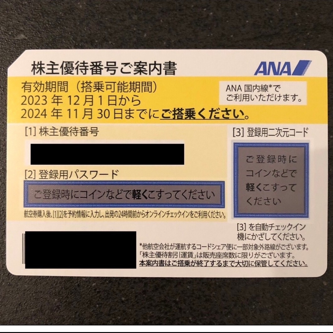 ANA　株主優待チケット１枚 チケットの優待券/割引券(その他)の商品写真