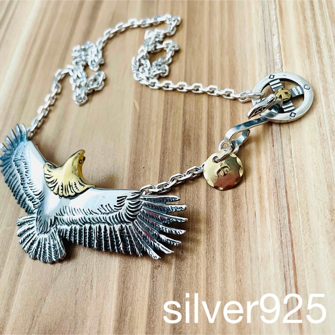 goro's - silver925 頭金イーグル 金メタル付 イーグルフック goro's - silver925 頭金イーグル 金メタル付 イーグルフック