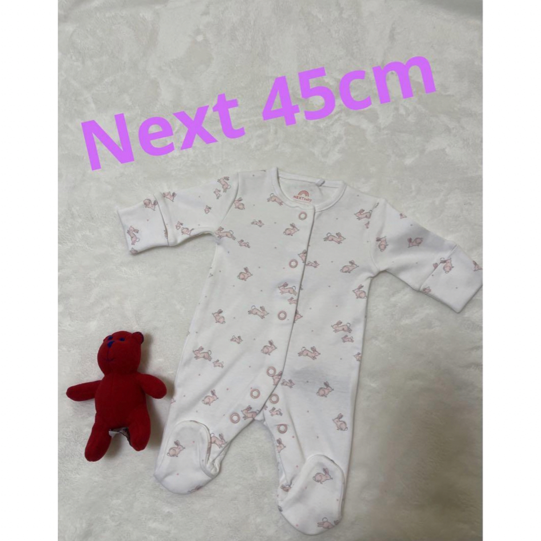 NEXT(ネクスト)の☀︎Next45cmバニー柄オールインワン2.3Kg キッズ/ベビー/マタニティのベビー服(~85cm)(カバーオール)の商品写真