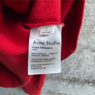 acne studios アクネ 反転ロゴ スウェット トレーナー 赤 レッド