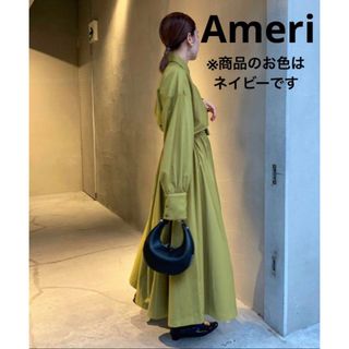 アメリヴィンテージ(Ameri VINTAGE)の美品 Ameri 2WAY TRENCH PETIT COLLAR DRESS(ロングワンピース/マキシワンピース)