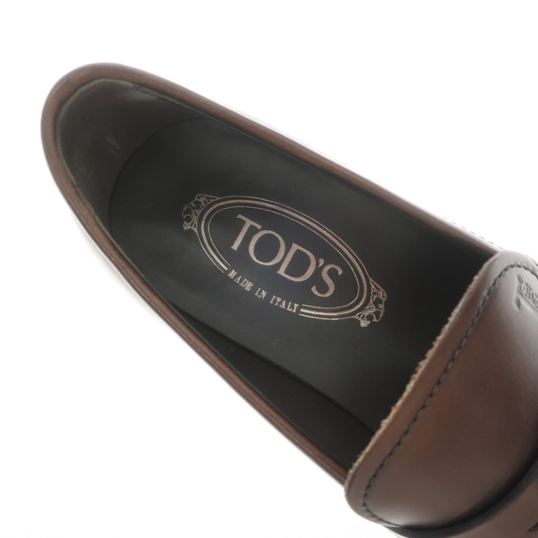 トッズ TOD'S レザー コインローファー ブラウン【サイズ5 1/2】【メンズ】