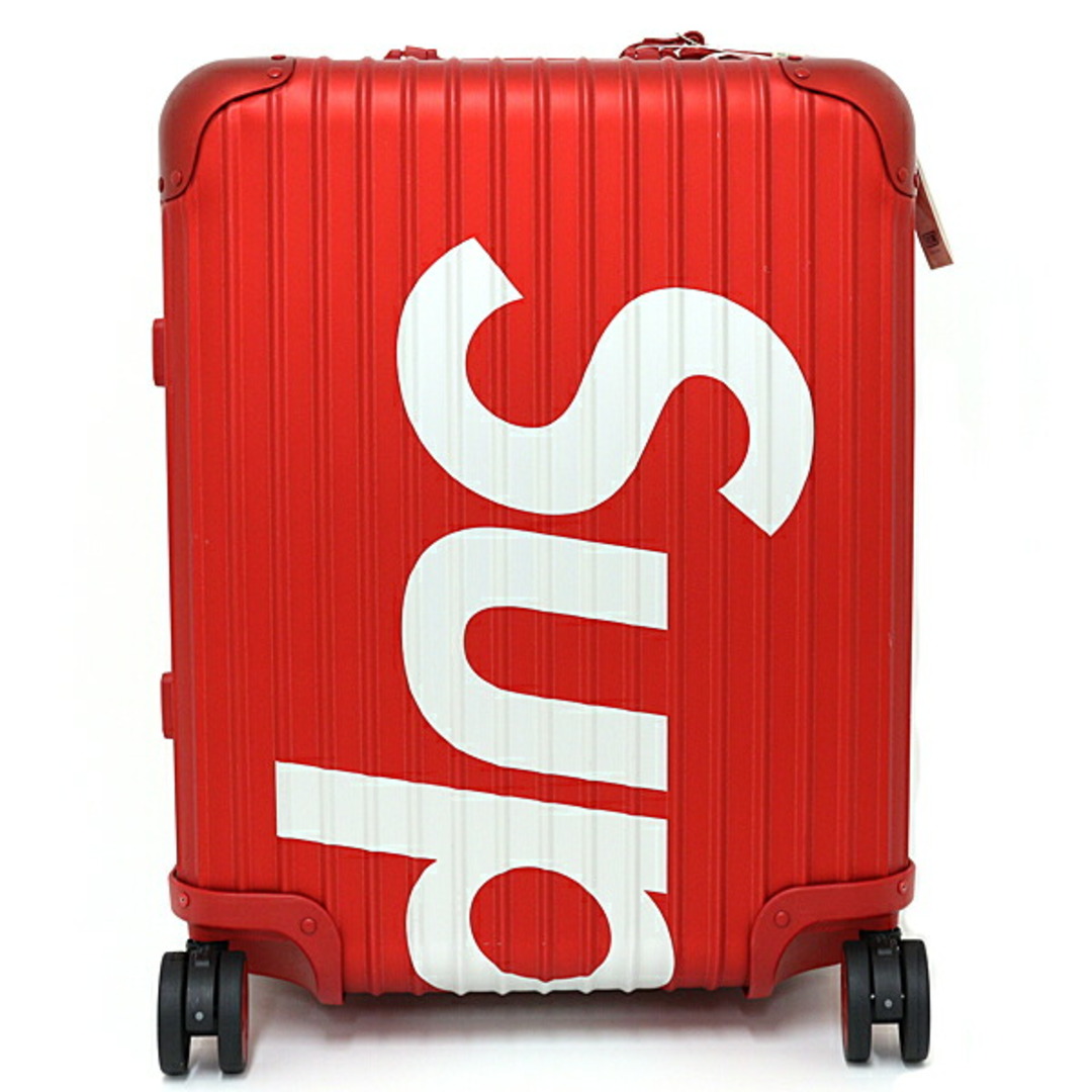 シュプリーム×リモワ Supreme×RIMOWA コラボ キャリーバッグ スーツケース トパーズ マルチホイール 45L レッドAランクバッグ