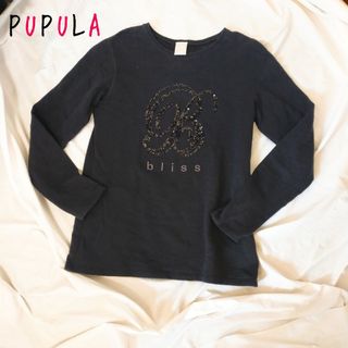 PUPULA - pupula トップス 長袖 カットソー ブラウス シャツ