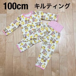 100cm 可愛い 長袖 キルティング パジャマ ボタン(パジャマ)