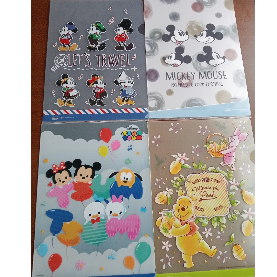 Disney(ディズニー)のディズニー　クリアファイル　4枚 エンタメ/ホビーのアニメグッズ(クリアファイル)の商品写真