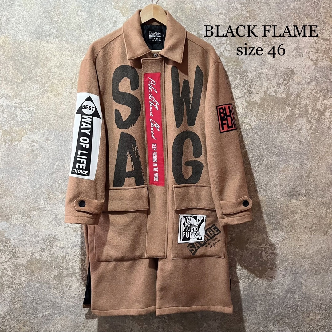 BLACK FLAME(ブラックフレイム)のBLACK FLAME ブラックフレイム ロングコート メンズのジャケット/アウター(その他)の商品写真