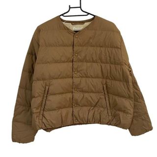 beams   新品　お値下げ最終　襟なしダウン　身幅57 丈58 茶系オリーブ