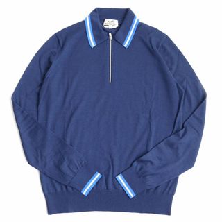 Hermes - エルメス ニット ヤク ウール ハーフジップ セーター レザー