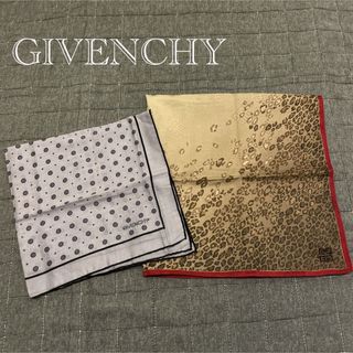 ジバンシィ(GIVENCHY)のGIVENCHY ジバンシー 大判ハンカチ など 2枚セット 豹柄 レオパード(ハンカチ)