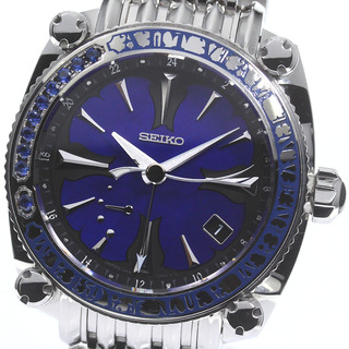 セイコー(SEIKO)のセイコー SEIKO SBLA079/5R66-0BA0 ガランテ ブルーローズ GMT スプリングドライブ メンズ _781398(腕時計(アナログ))