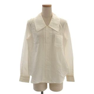 コムデギャルソン(COMME des GARCONS)の【美品】  COMME des GARCONS / コムデギャルソン | 2012SS | コットン シルク ビッグカラー シャツ ブラウス | S | ホワイト | レディース(シャツ/ブラウス(長袖/七分))