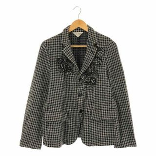 【美品】  robe de chambre COMME des GARCONS / ローブドシャンブルコムデギャルソン | 2003AW | フリル 装飾 総刺繍 3B ジャケット | M | グレー/ブラック | レディース(その他)