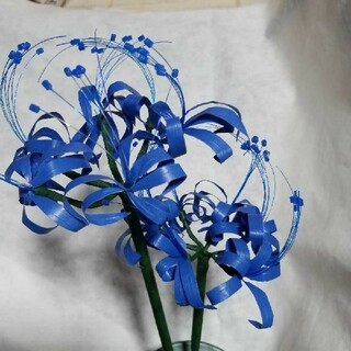 青い彼岸花。造花。(その他)