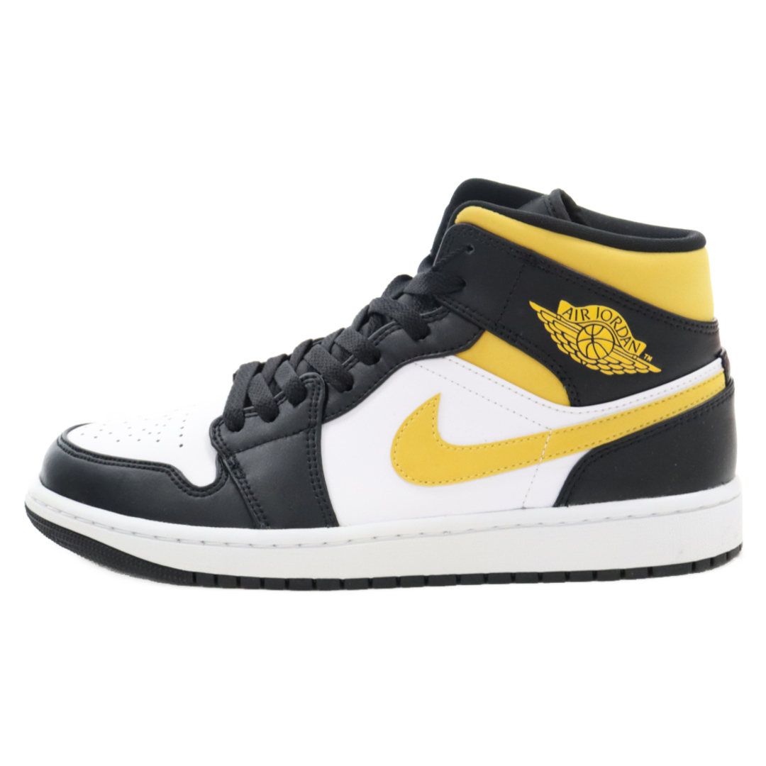 NIKE ナイキ AIR JORDAN 1 MID エアジョーダン1 ミッドカットスニーカー ホワイト/ブラック/イエロー US9 554724-177