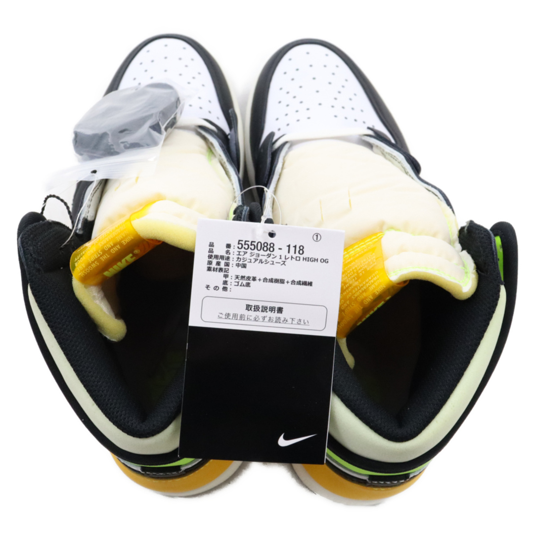 NIKE ナイキ AIR JORDAN 1 RETRO HIGH OG Volt Gold エアジョーダン1 レトロ ハイ ボルト  ハイカットスニーカー ホワイト/イエロー US9/27cm 555088-118